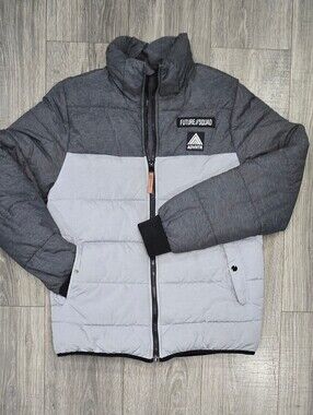 H&M Boys 13-14Y Future Squad ADVNTR Gray Colorblock Puffer Jacket.
